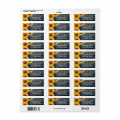 Étiquette Rustic Sunflower String Lights Adresse de retour (Feuille entière)