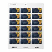 Étiquette Rustic Sunflowers et Slate Country Adresse (Feuille entière)