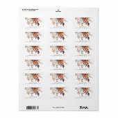 Étiquette Rustic Terracotta Florals Adresse de retour (Feuille entière)