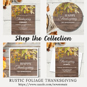 Étiquette Rustic Thanksgiving Adresse de retour