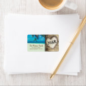 Étiquette Rustic Tropical Beach Destination Mariage (En situation)