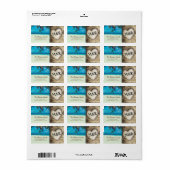 Étiquette Rustic Tropical Beach Destination Mariage (Feuille entière)