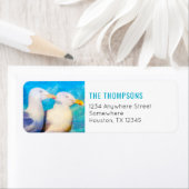 Étiquette Rustic Two Gulls Birds Nom de retour Adresse (En situation)