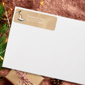 Étiquette Rustic Vintage Winter Kraft