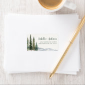 Étiquette Rustic Watercolor Adresse de retour (En situation)