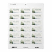 Étiquette Rustic Watercolor Adresse de retour (Feuille entière)