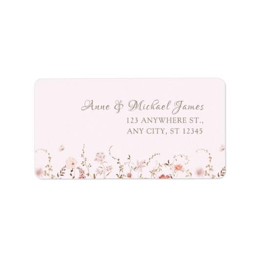 Étiquette Rustic Wildflowers with Photo Boho Country Floral (Devant)