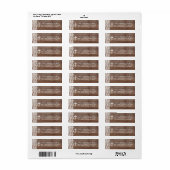 Étiquette Rustic Wood Lace Adresse de retour (Feuille entière)