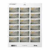 Étiquette Rustic Wood Sunflower Élégante dentelle Adresse du (Feuille entière)