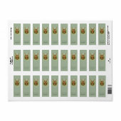 Étiquette Rustic Woodland Deer Head with Winter Foliage -  (Feuille entière)