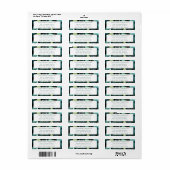 Étiquette Rustic Woodland Green Holiday Adresse de retour (Feuille entière)