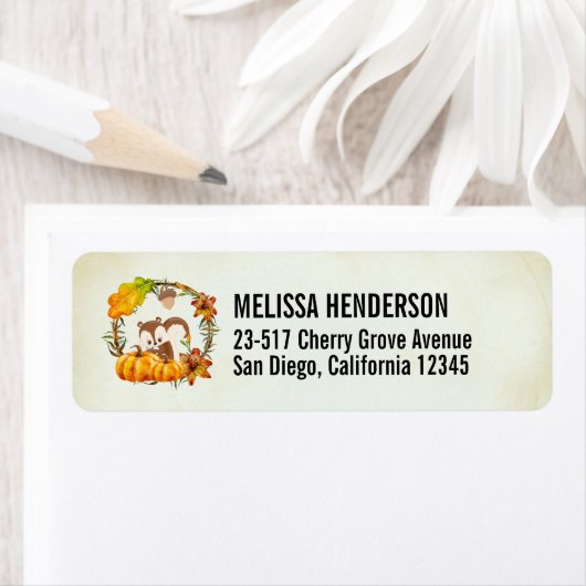 Étiquette Rustic Wreath (En situation)