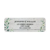 Étiquette Rustique Aquarelle huile d'olive adresse de retour (Devant)