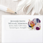 Étiquette Rustique automne Citrouille Figs Fleurs Mariage (En situation)