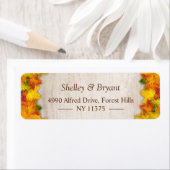 Étiquette Rustique Automne Gold Orange Feuille d'érable (En situation)