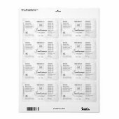 Étiquette rustique blanche personnalisable de prod (Feuille entière)