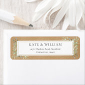 Étiquette Rustique Boho Greenery Aquarelle Adresse de rempli (En situation)