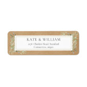 Étiquette Rustique Boho Greenery Aquarelle Adresse de rempli (Devant)