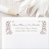 Étiquette Rustique Brown Mariage Vintage Botanique (En situation)