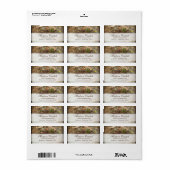 Étiquette rustique Camo et Wood Return Adresse (Feuille entière)