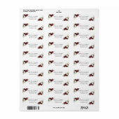 Étiquette Rustique Chic Bourgogne Ivory Blanc Floral Mariage (Feuille entière)