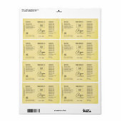 Étiquette rustique de crème personnalisable de pro (Feuille entière)