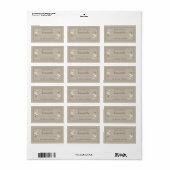 Étiquette rustique de fabrication maison en coton (Feuille entière)
