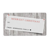 Étiquette Rustique épinglé Noël Saison des Fêtes à et de (Devant)