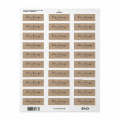 Étiquette Rustique Faux Kraft Script L'amour est en train de (Feuille entière)