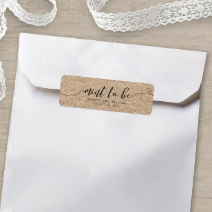 Étiquette Rustique Faux Kraft Script Mint pour être Étiquett