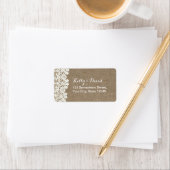 Étiquette Rustique Lace & Burlap Mariage Vintage (En situation)