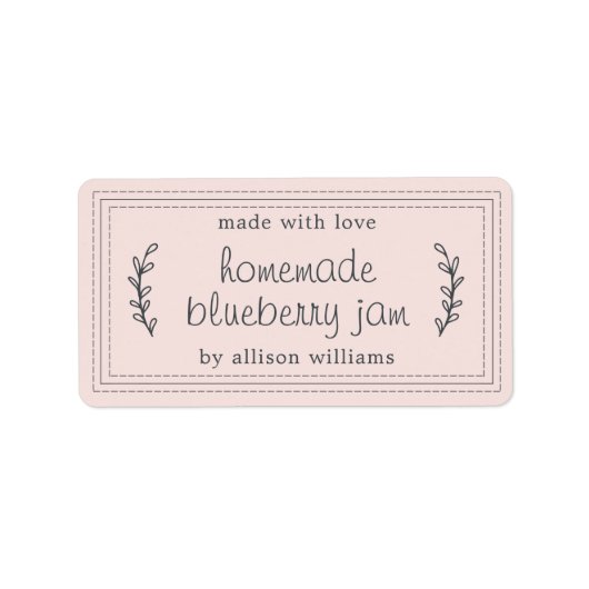 Étiquette Rustique maison confiture de bleuets Canning Paste (Devant)