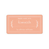 Étiquette Rustique Maison Produits Cuits Fabriqués Jam Canni (Devant)