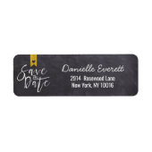 Étiquette Rustique manuscrit Enregistrer l'adresse du script (Devant)