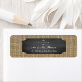 Étiquette Rustique Mason Jar Chalkboard Mariage Burlap (En situation)