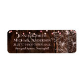 Étiquette Rustique moderne Dusty Rose rose Confetti Mariage (Devant)