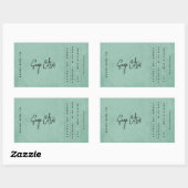 Étiquette rustique moderne Sage Vert (Feuille)