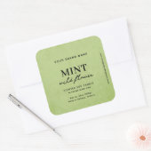 Étiquette rustique moderne vert menthe (Enveloppe)