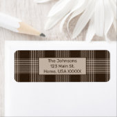 Étiquette Rustique Plaid Brown et beige (En situation)