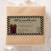 Étiquette Rustique primitif Bois à Salles Rouge Willow Tree  (En situation)