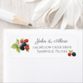 Étiquette Rustique romantique Berry Mariage photo Retour (En situation)