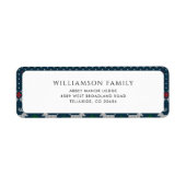 Étiquette Rustique Style Knagged Adresse de retour de Noël (Devant)