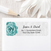 Étiquette Rustique Succulent Floral Élégant Grange Bois (En situation)