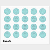 Étiquette Rustique Turquoise Faite Maison (Feuille)