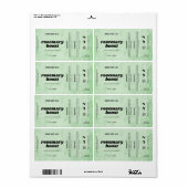 Étiquette rustique verte d'herbe personnalisable d (Feuille entière)