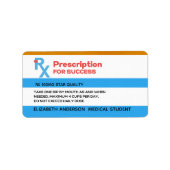 Étiquette RX SUCCESS Infirmière Docteur Médicale Graduation (Devant)