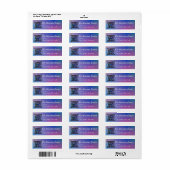 Étiquette S Monogramme "Old World Blue" design Adresse Lable (Feuille entière)