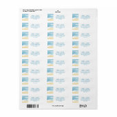 Étiquette Sable d'aquarelle et Mariage marin (Feuille entière)