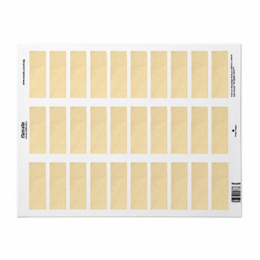 Étiquette Sable de banane jaune (Feuille entière)