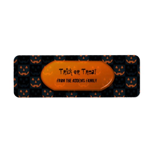 Étiquette Sac-cadeau Halloween à coller ou traiter (Devant)